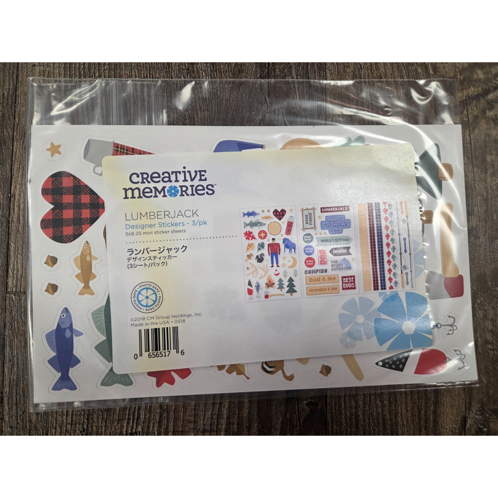 Creative Memories Lumberjack Designer Stickers Set NEW Scrapbook Crafting